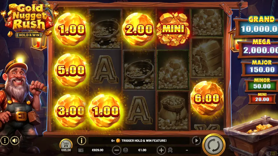 Gold Rush trigger scattering BONUS symbols across the reels